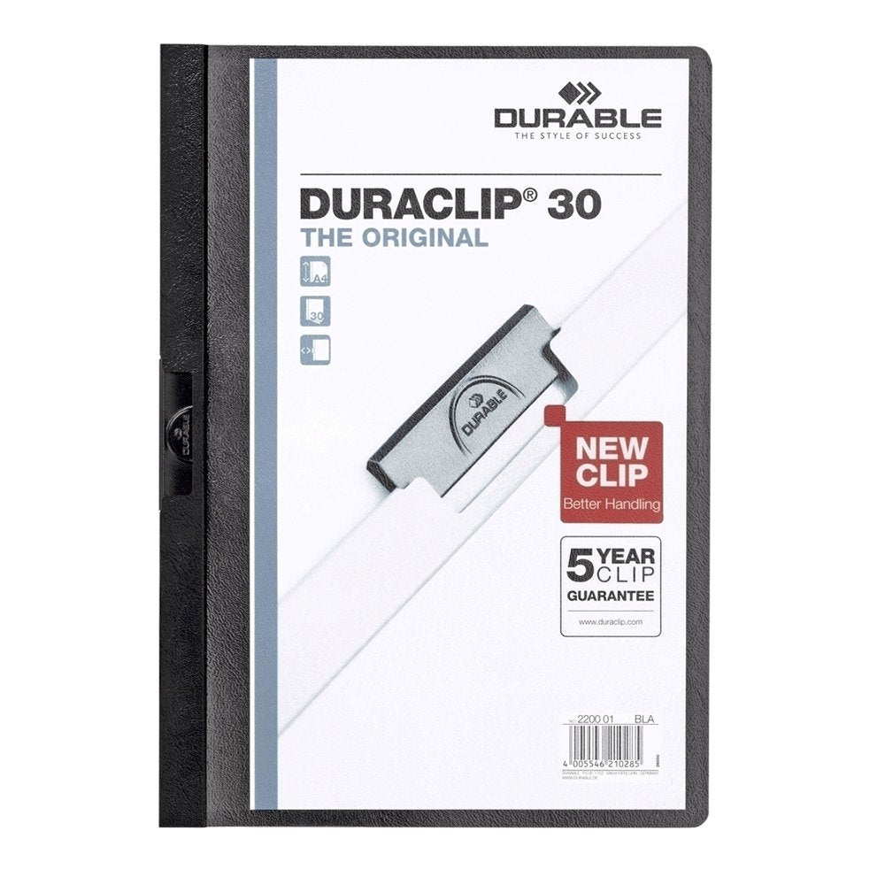 Dosar de prezentare Durable Duraclip, 30 coli, negru Dosar de prezentare Durable Duraclip, 30 coli, negru